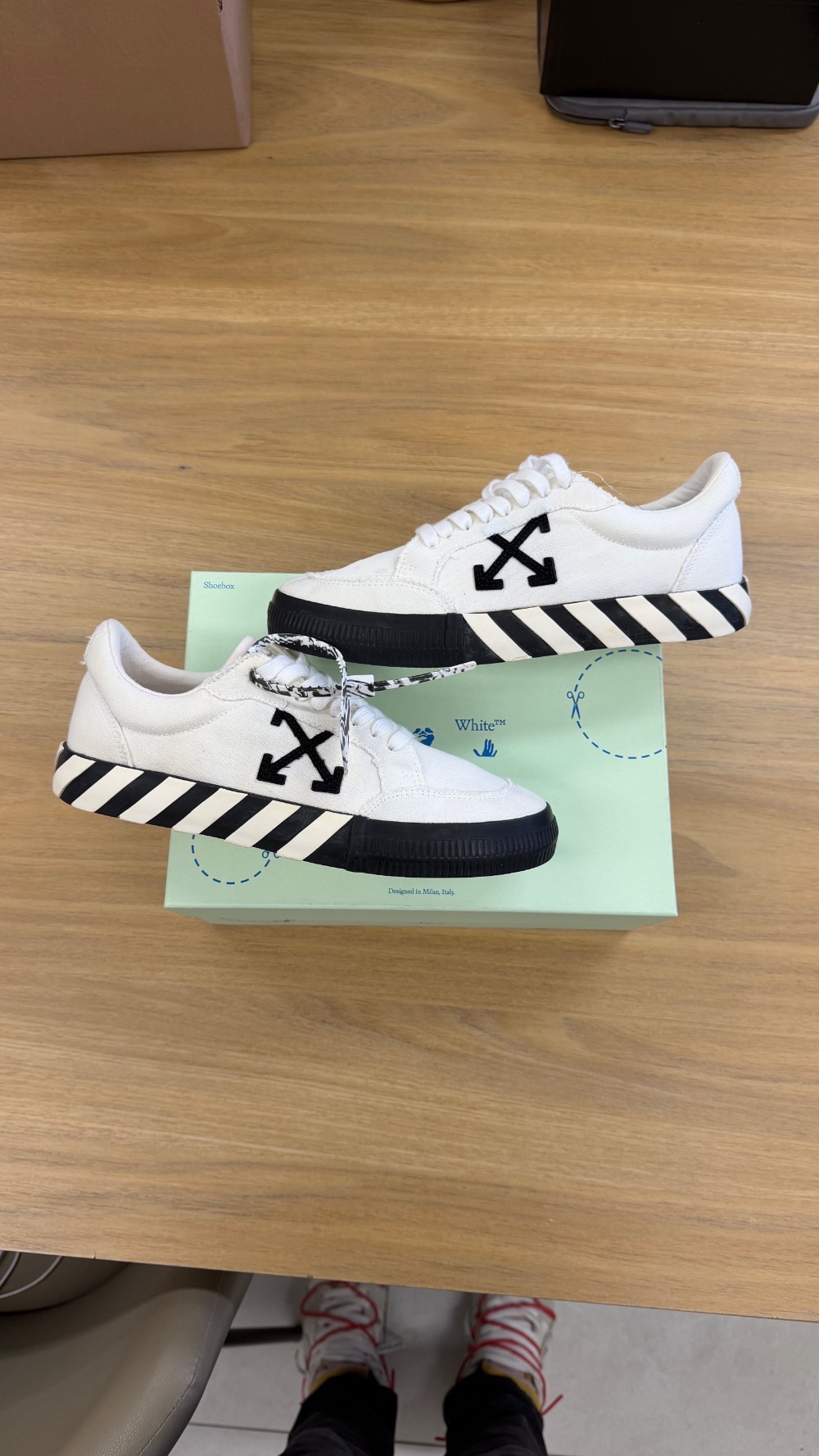 Off-White Vulcanized Low Canvas White