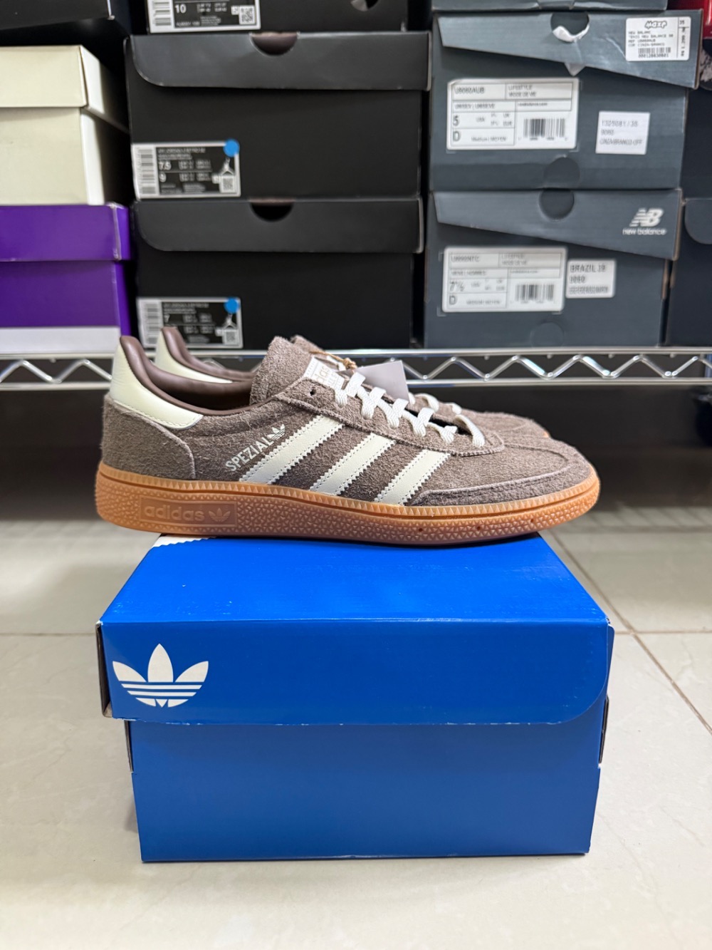 adidas Handball Spezial Kids Earth Strata Off White Gum — 35, Novo