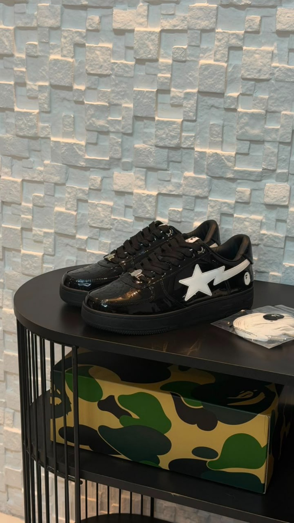 A Bathing Ape Bape Sta Black White