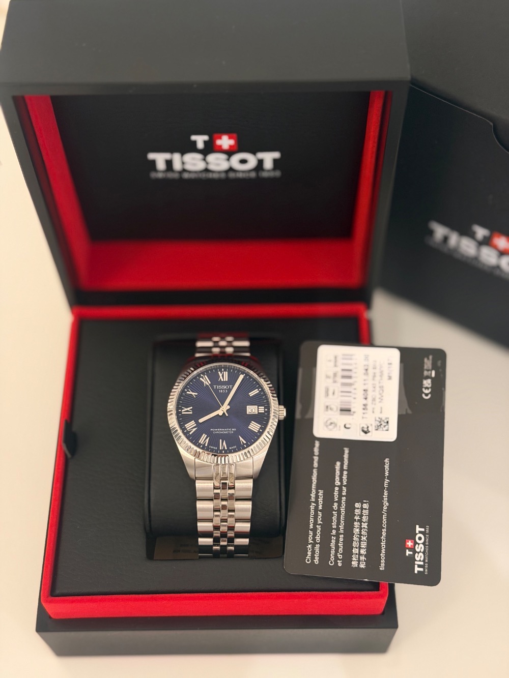 Relógio Tissot Ballade T156408 39mm Azul Automático Original