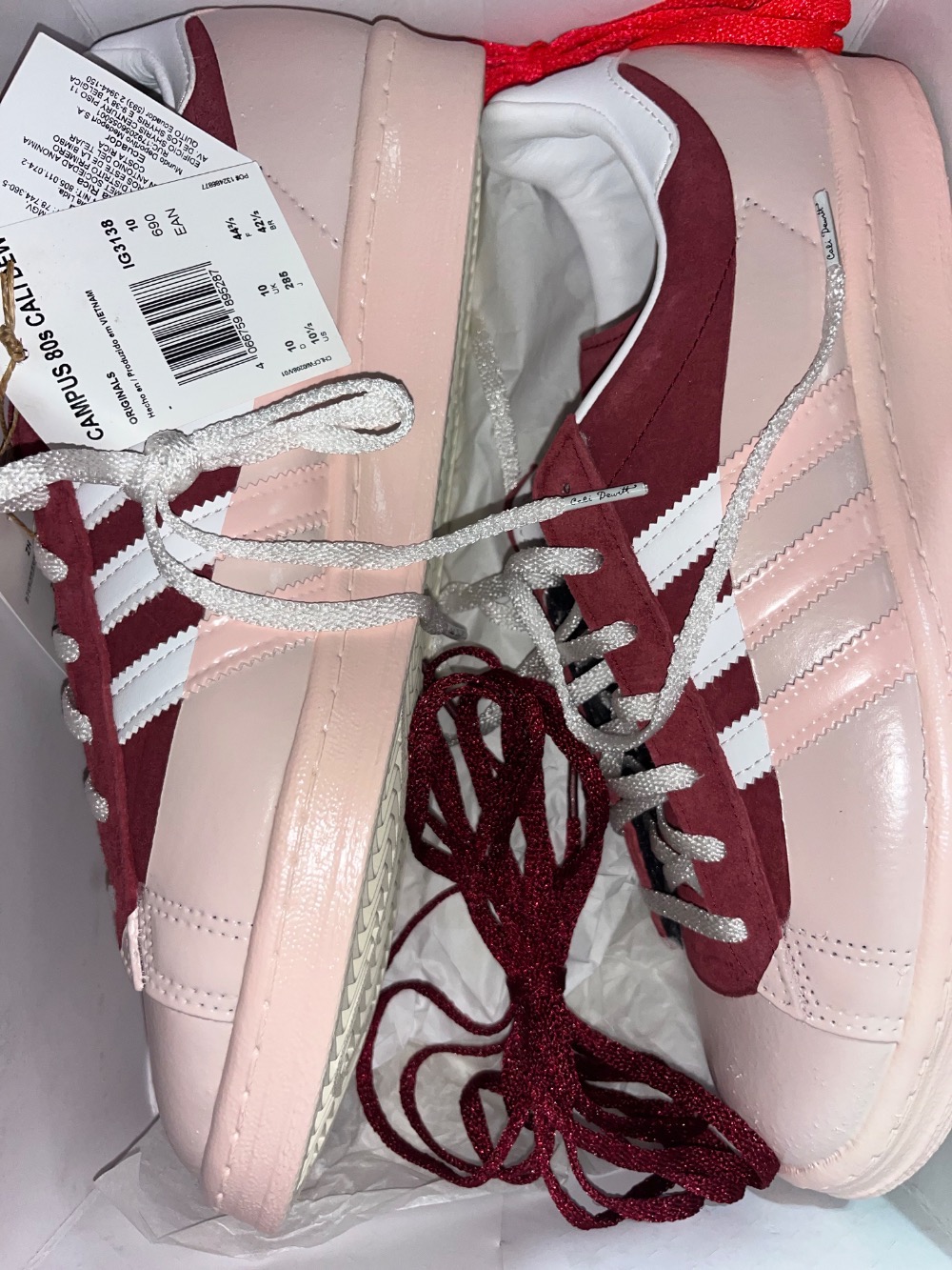 Cali DeWitt x adidas Campus 80s Collegiate Burgundy