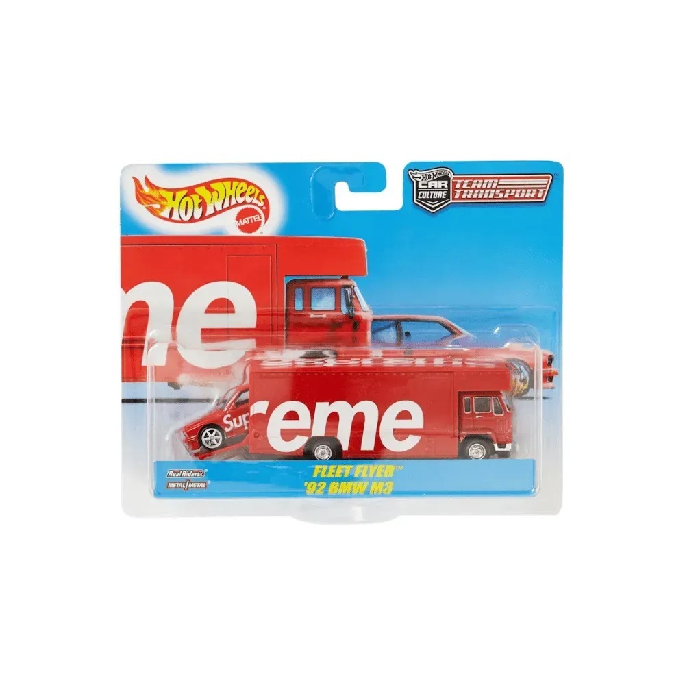 Supreme x Hot Wheels Fleet Flyer + 1992 BMW M3 Red