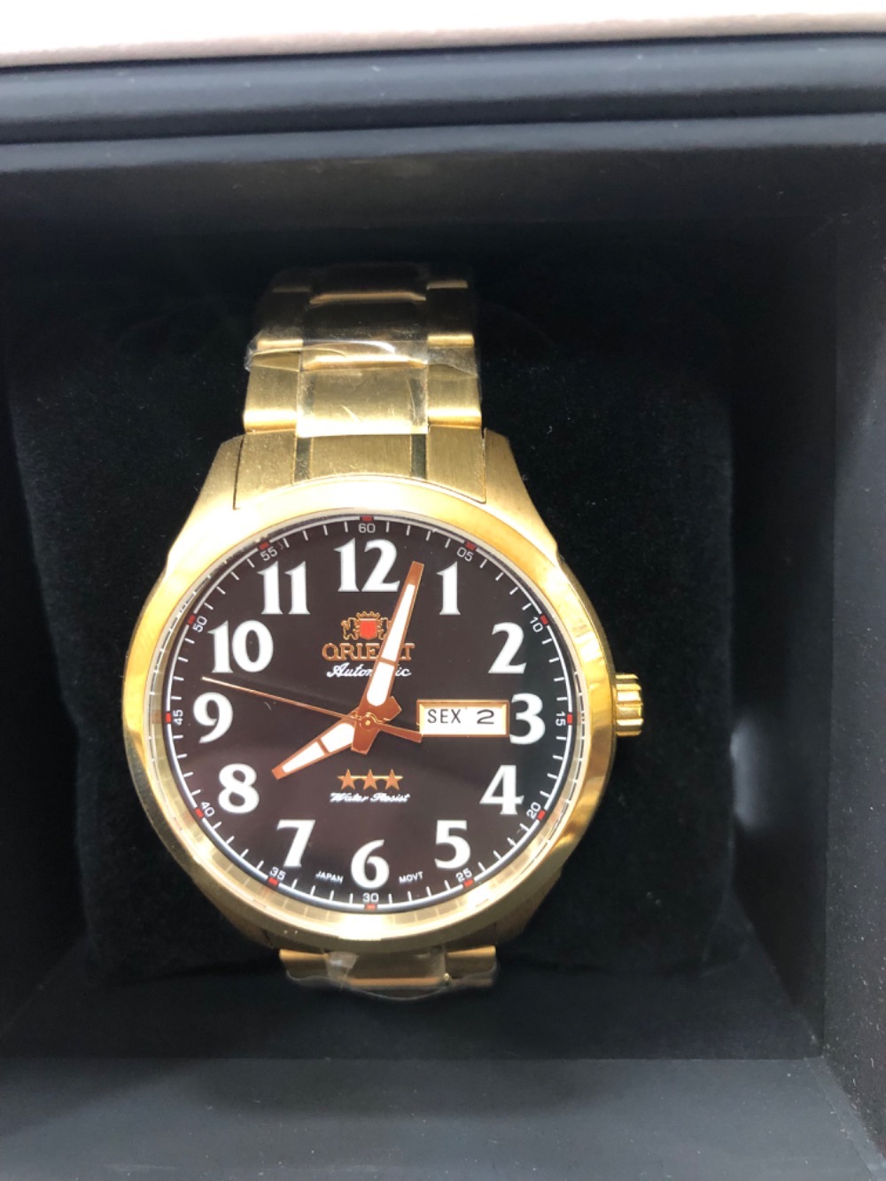 Relógio Orient Automatic Gold Black