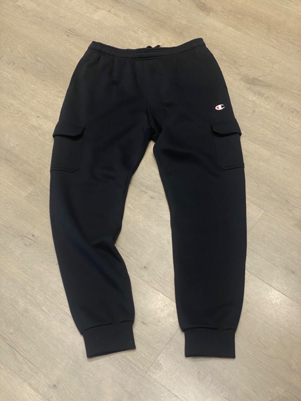 Calça Champion Moletom Cargo C-Patch Black