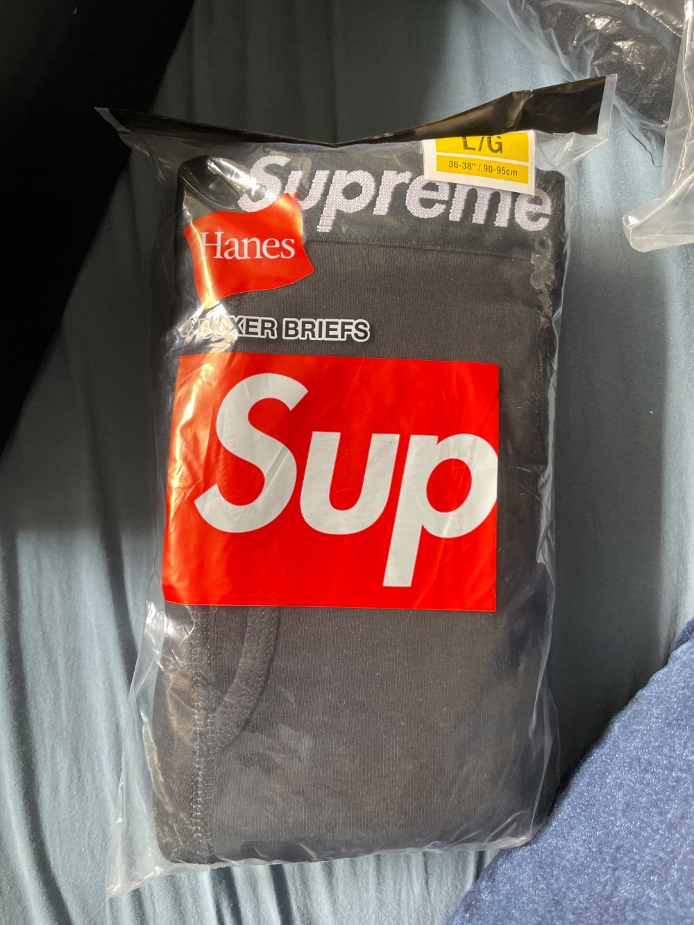 Hanes x Supreme Cuecas Boxer Black (4 Pack) SS26-W1 — G, Novo