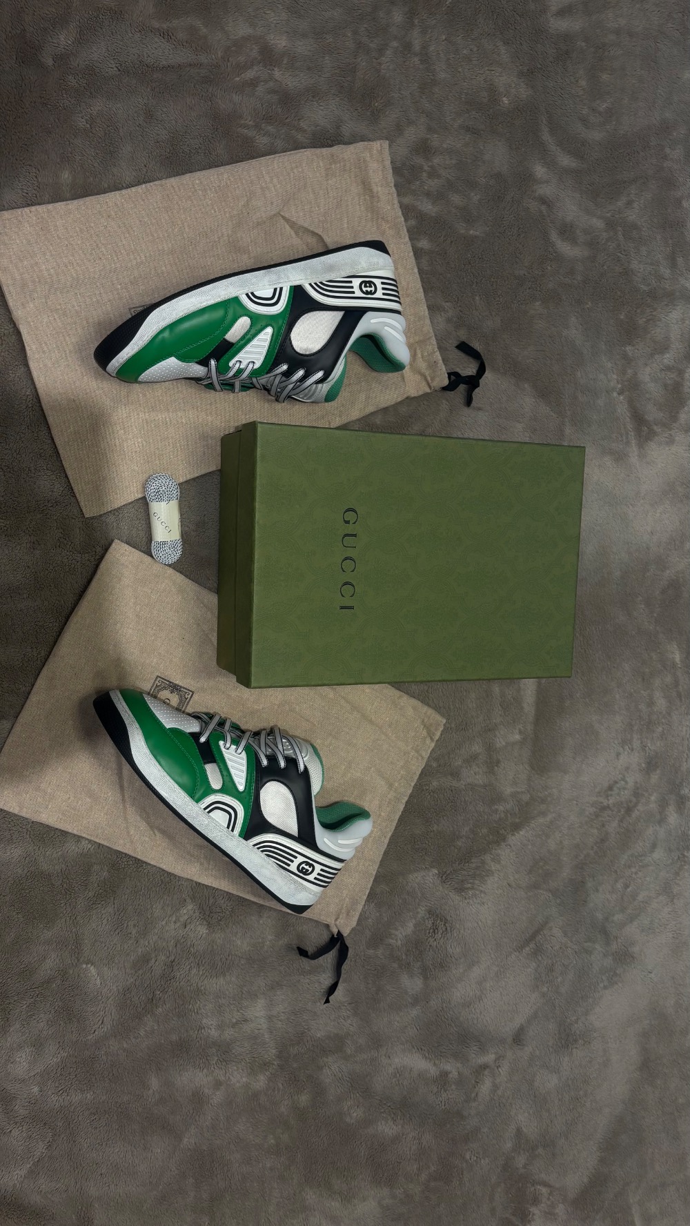 Gucci Basket Low White Demetra Green