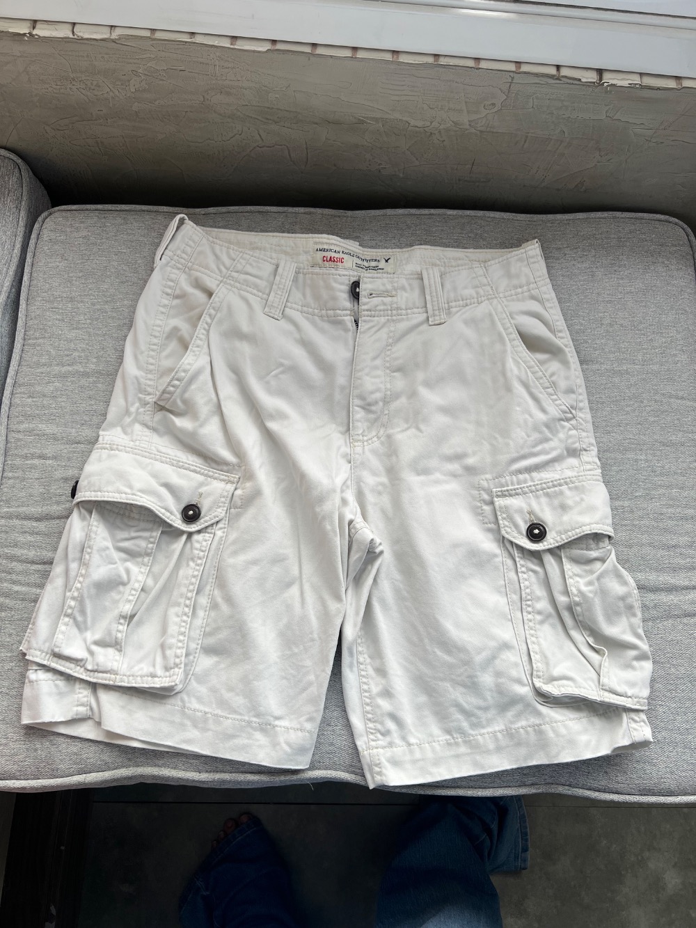 Bermuda Cargo American Eagle Vintage Branca