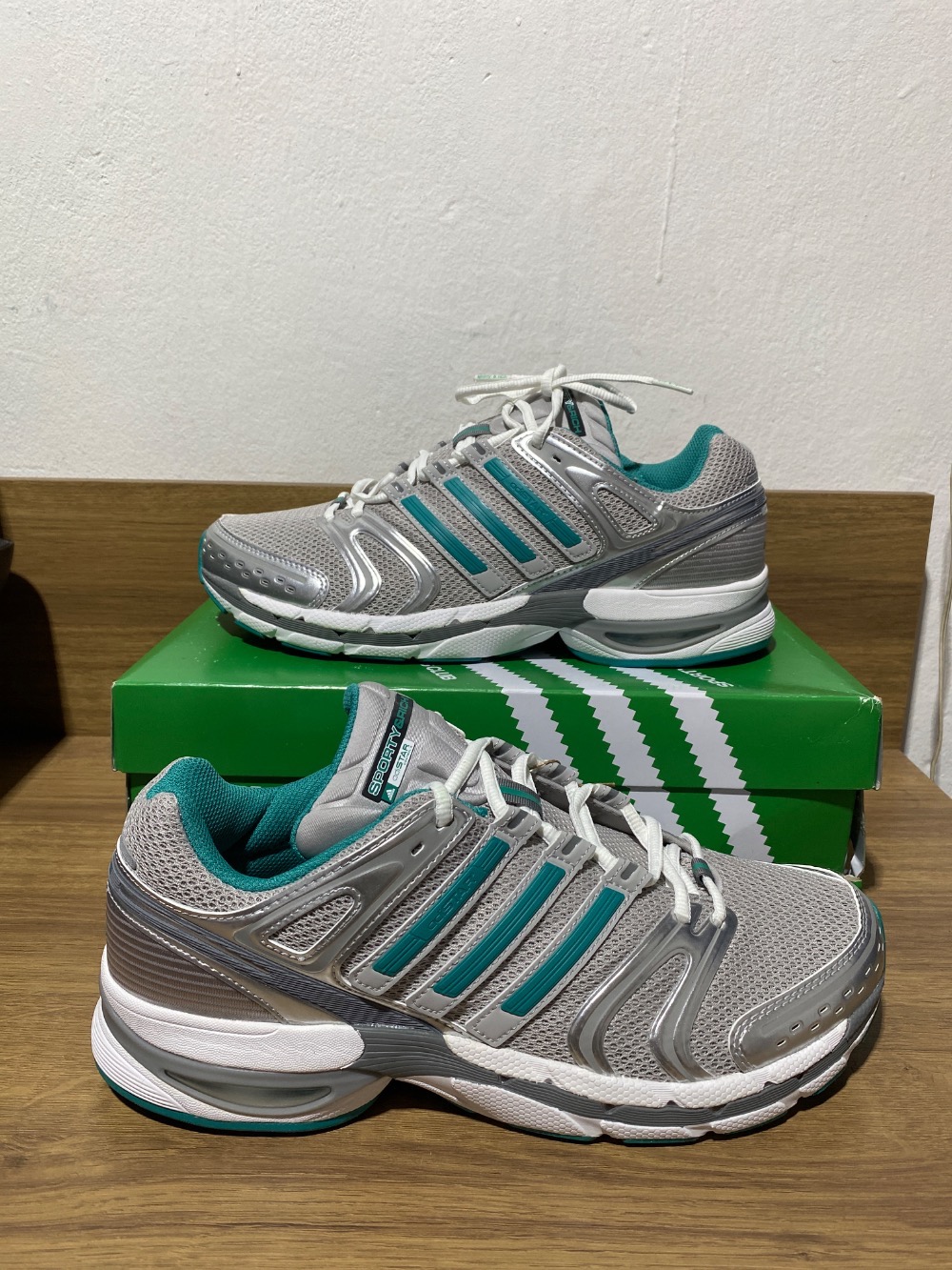 Sporty & Rich x adidas Adistar Control 5 Grey Two Pure Teal Silver Metallic