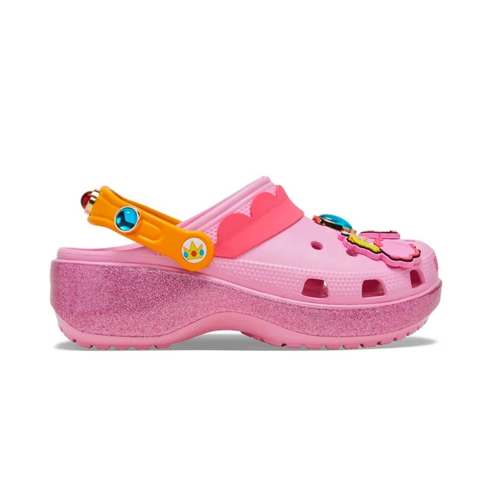 Super Mario x Crocs Classic Platform Clog Princess Peach Pink
