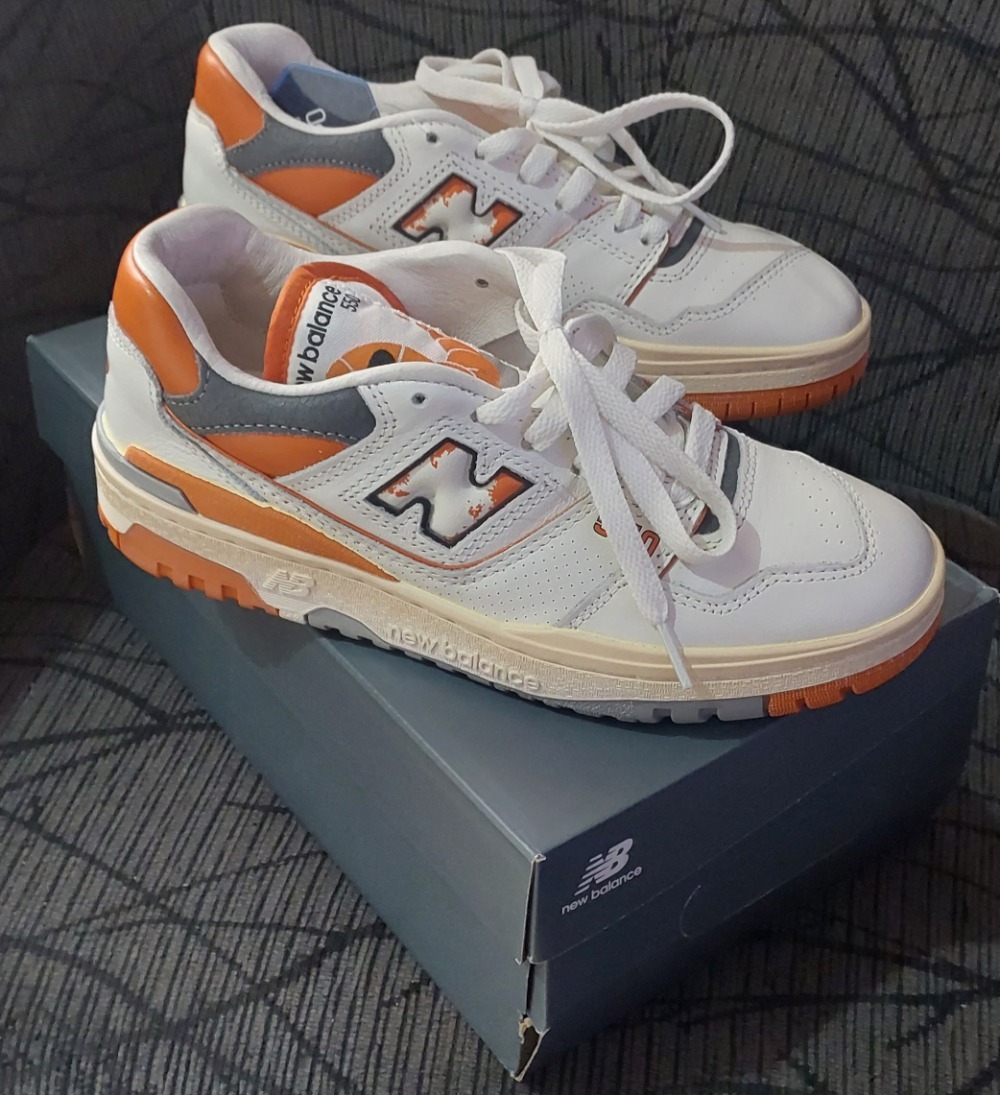 New Balance 550 Sea Salt Vintage Orange Shadow Grey