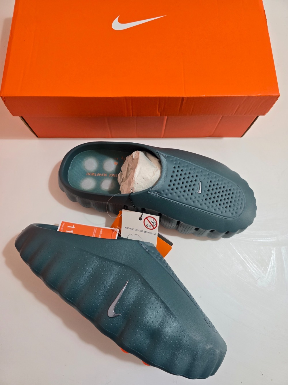 Nike Mind 001 Slide Mineral Slate — 43, Novo