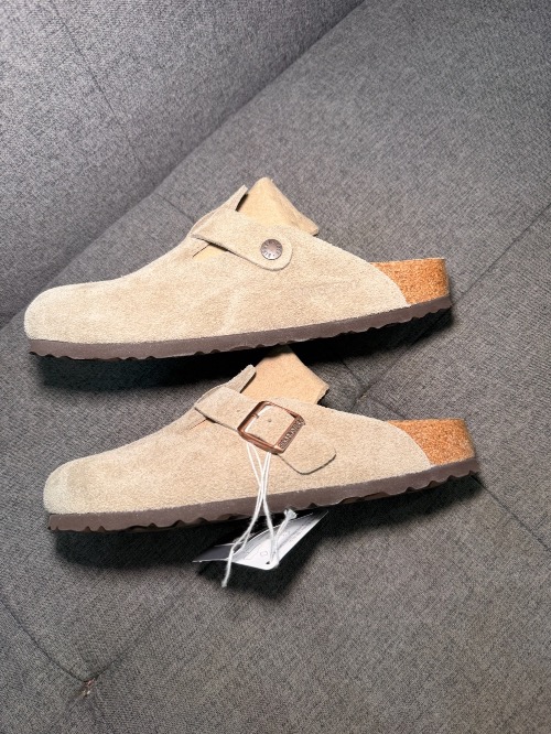Birkenstock Boston Soft Footbed Suede Taupe
