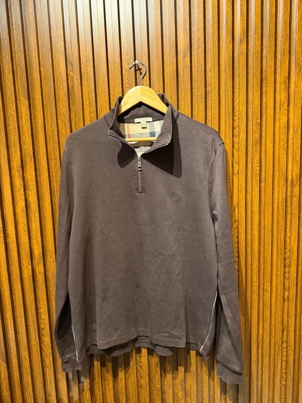 Jaqueta Quarter Zip Burberry Marrom