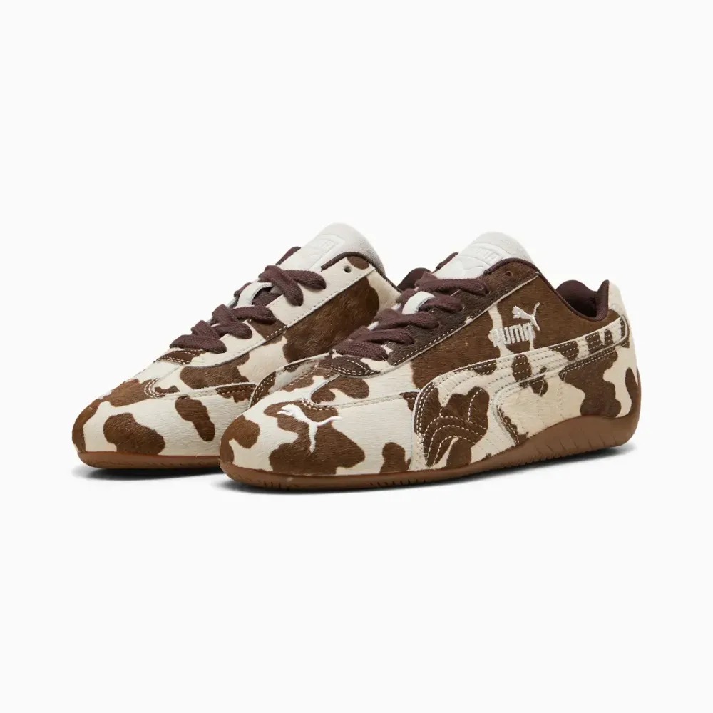 Puma Speedcat Cow Print Chocolate Brown Gum