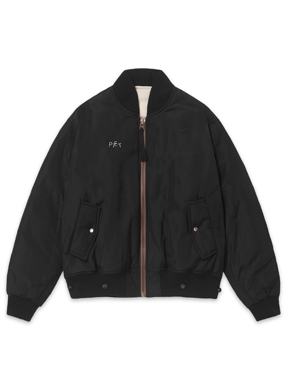 Jaqueta Piet MA-1 Bomber Preta — G / XG, Novo