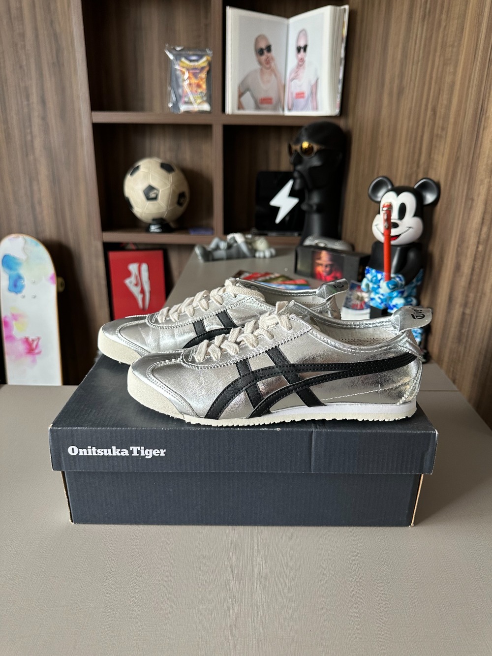 Onitsuka Tiger Mexico 66 Pure Silver Black — 36, Novo