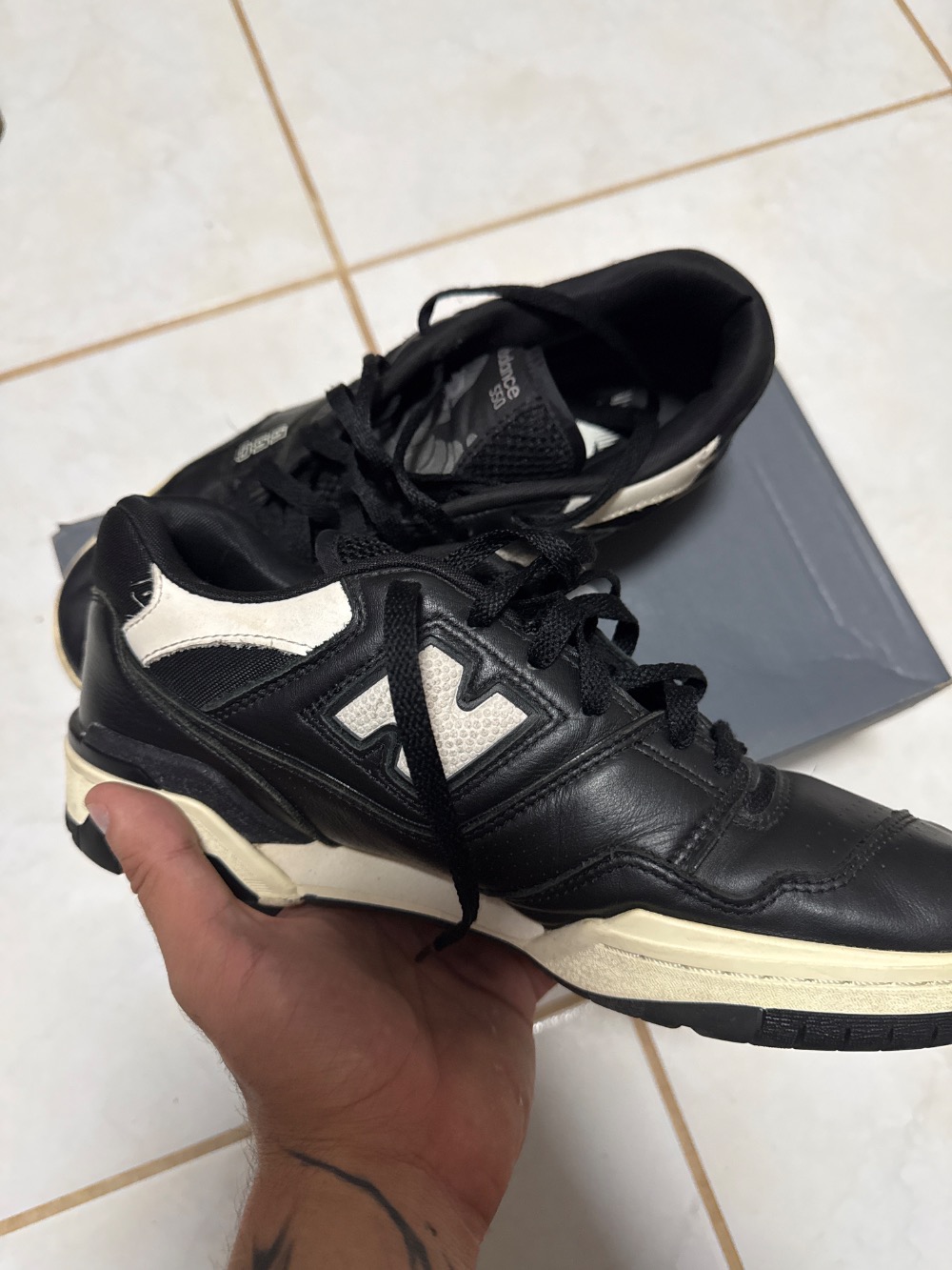 New Balance 550 Black Cream White