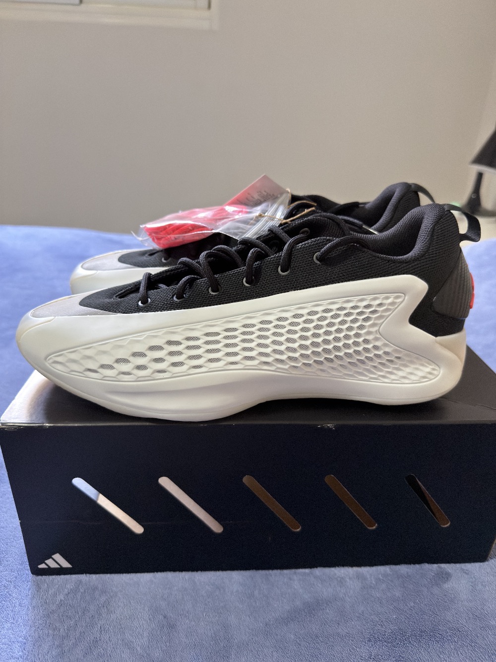 adidas AE 1 Low Cloud White Core Black Lucid Red