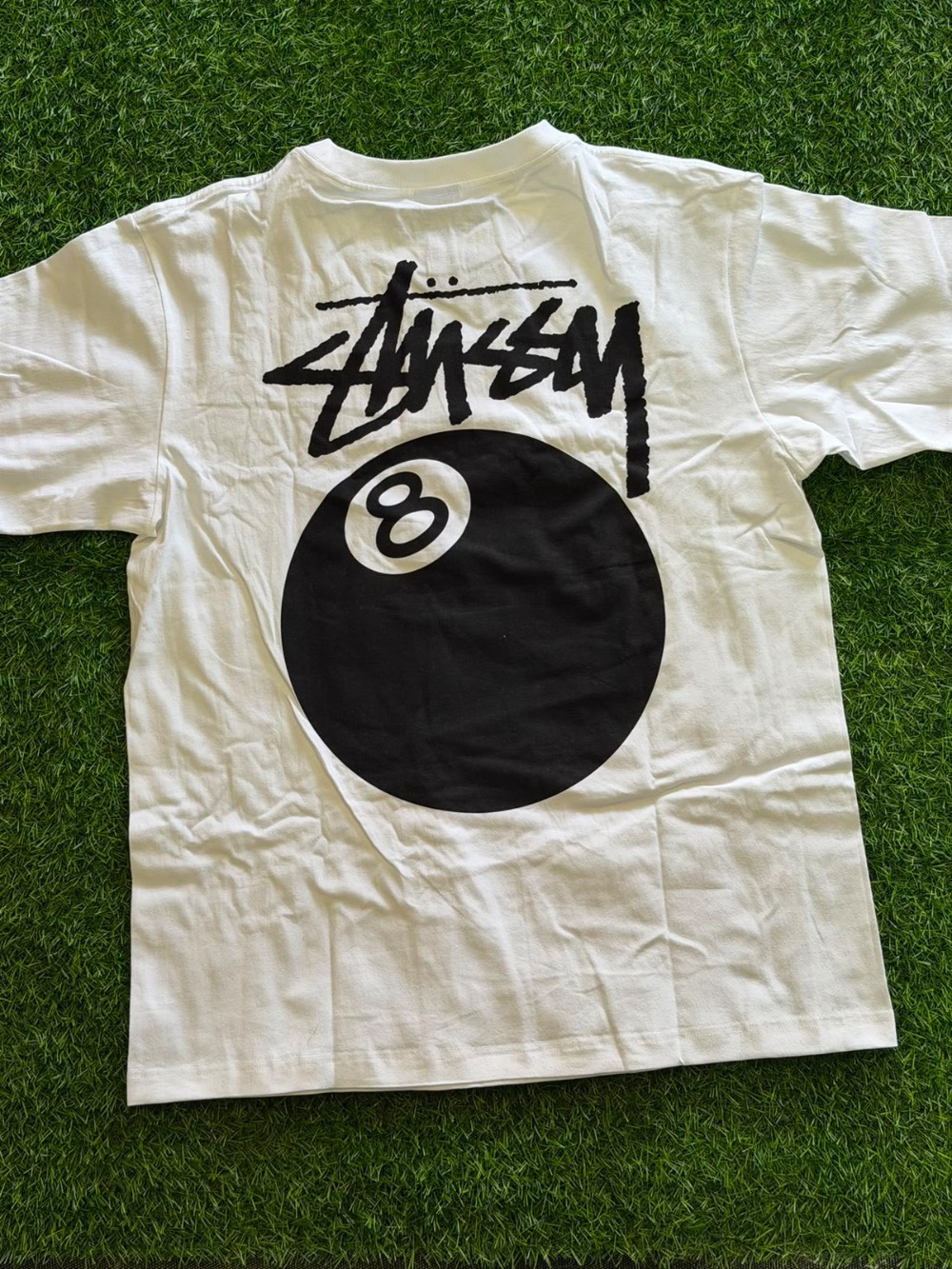 Camiseta Stussy 8 Ball Pigment Dyed Natural — G, Novo