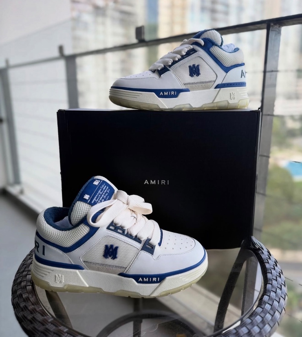 Amiri MA-1 Navy White