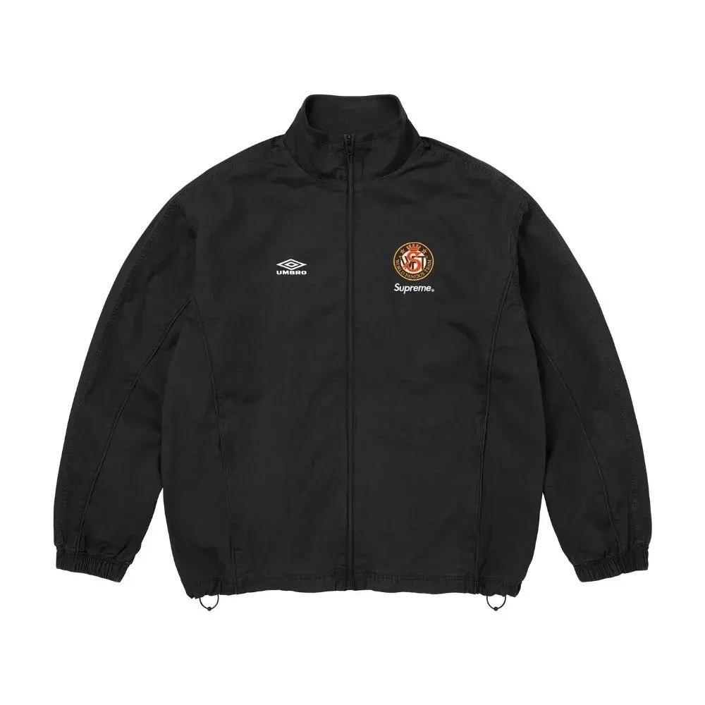 Umbro x Supreme Jaqueta Cotton Ripstop Track Black SS26-W1 — P / M / G / XG / 2XG, Novo