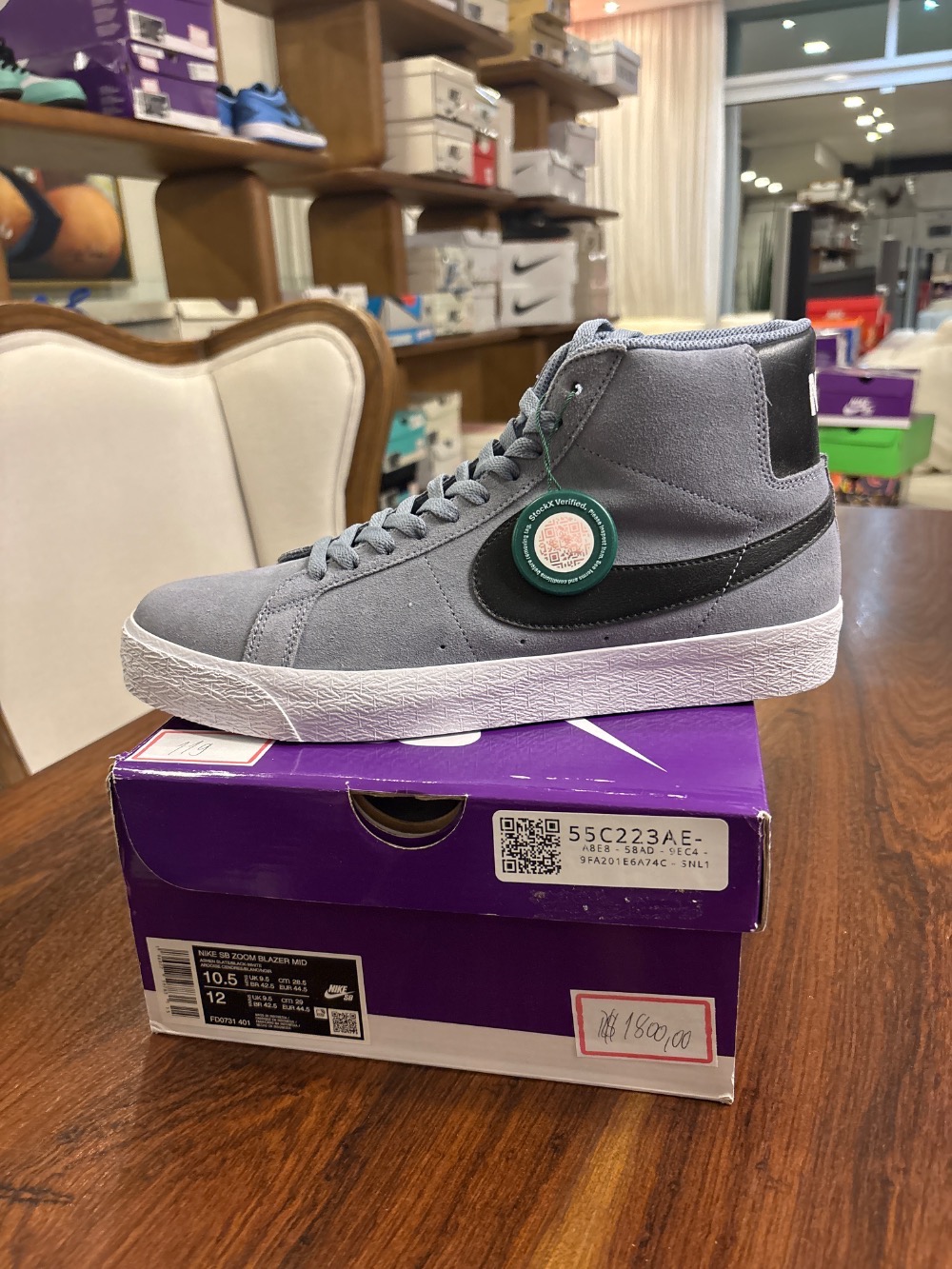 Nike SB Blazer Mid Anthracite Suede — 42.5, Novo
