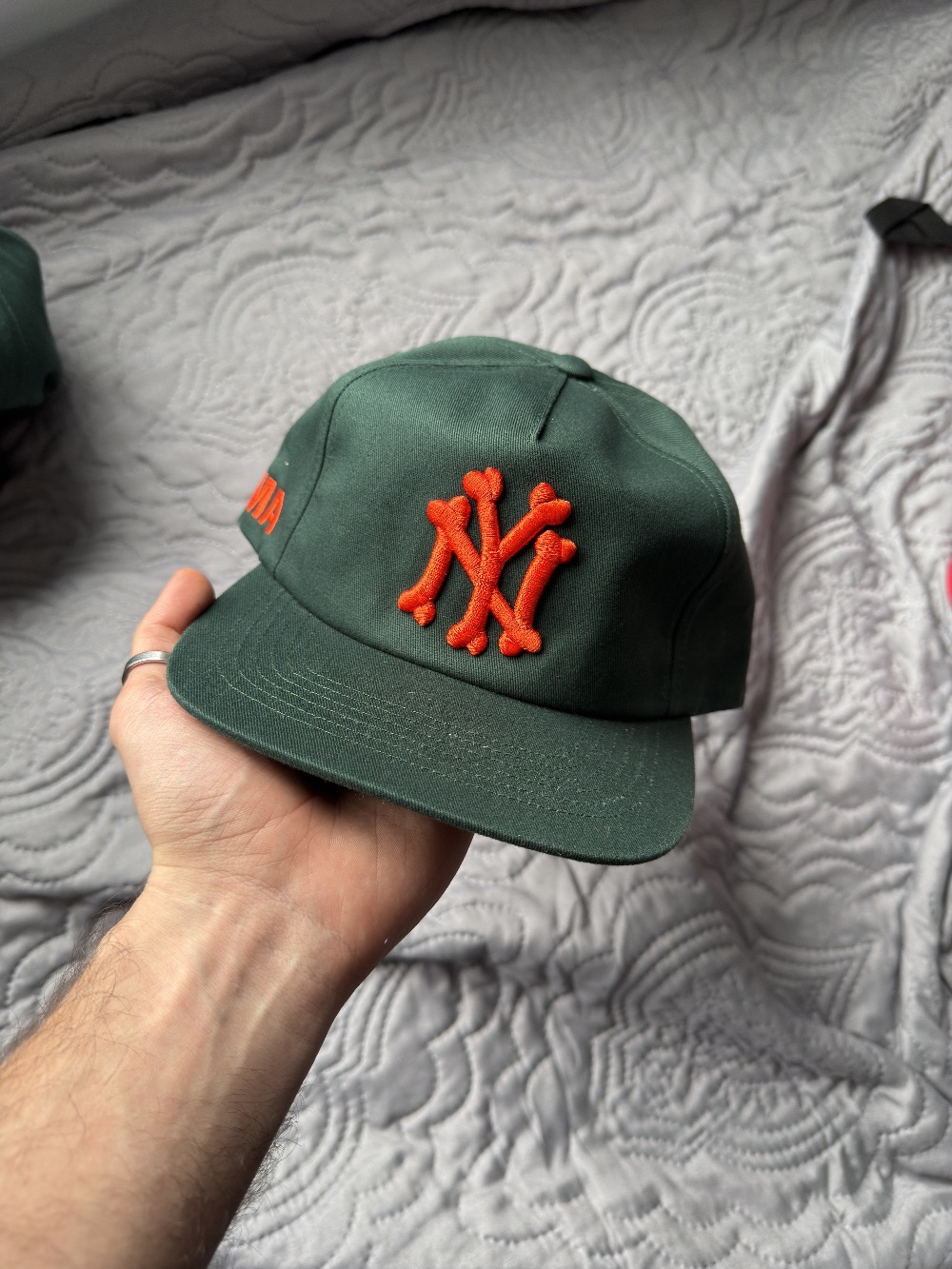 Boné oMA Studios NY Bones Pumpkin Green Orange — Único, Novo