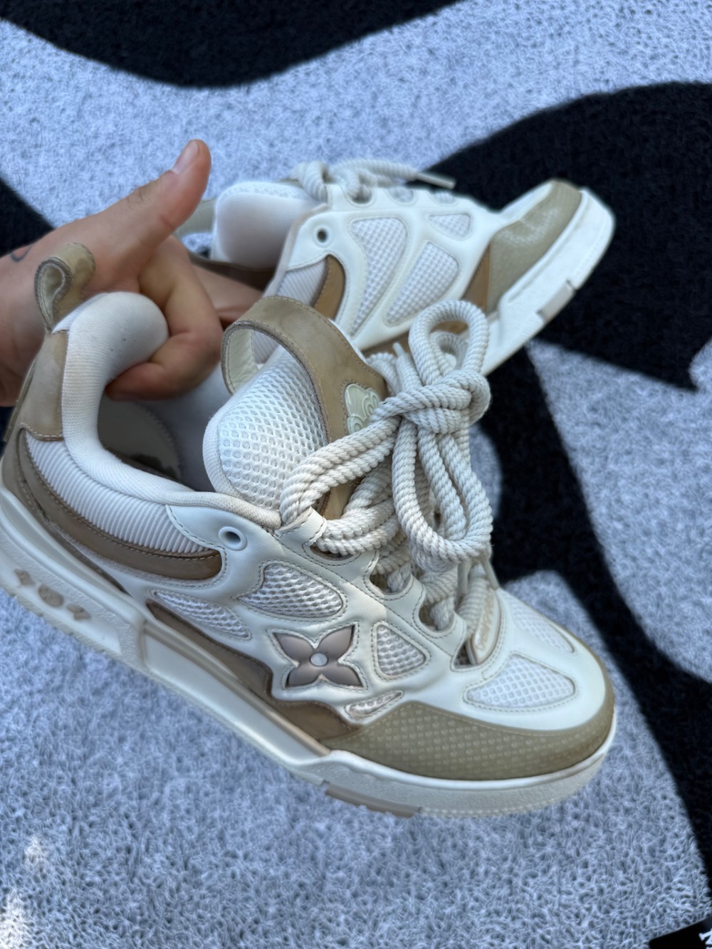 Louis Vuitton LV Skate Sneaker Beige White