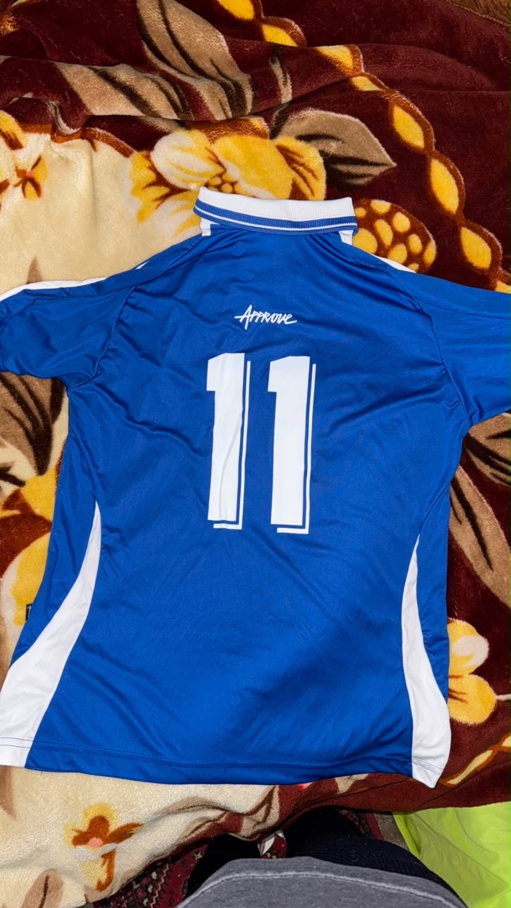 Camiseta Polo Approve x Romário Brasil Azul Retrô