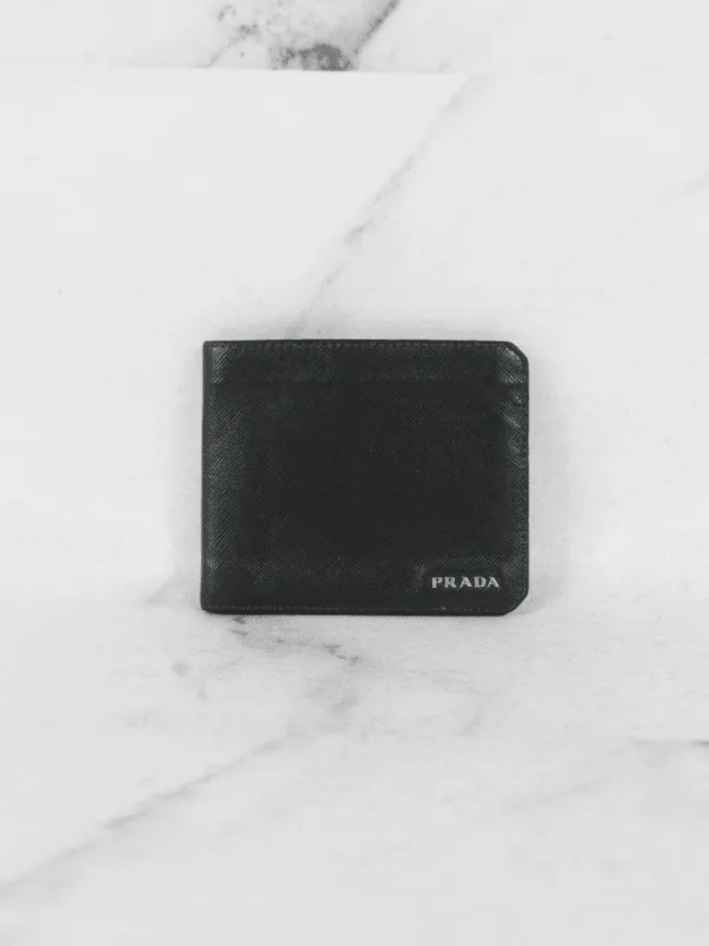 Carteira Prada Basic Logo Preta
