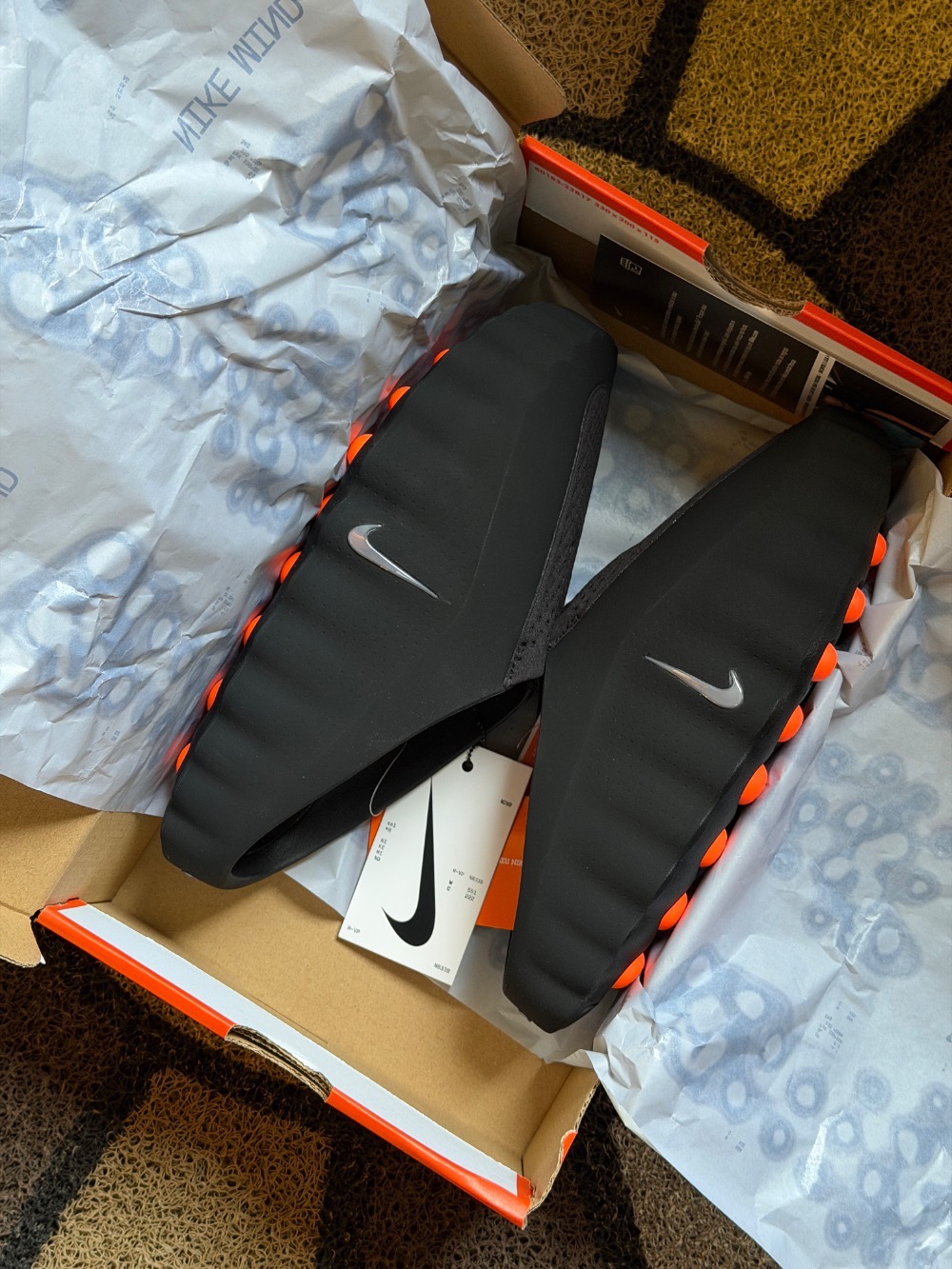 Nike Mind 001 Slide Black Chrome — 40.5, Novo