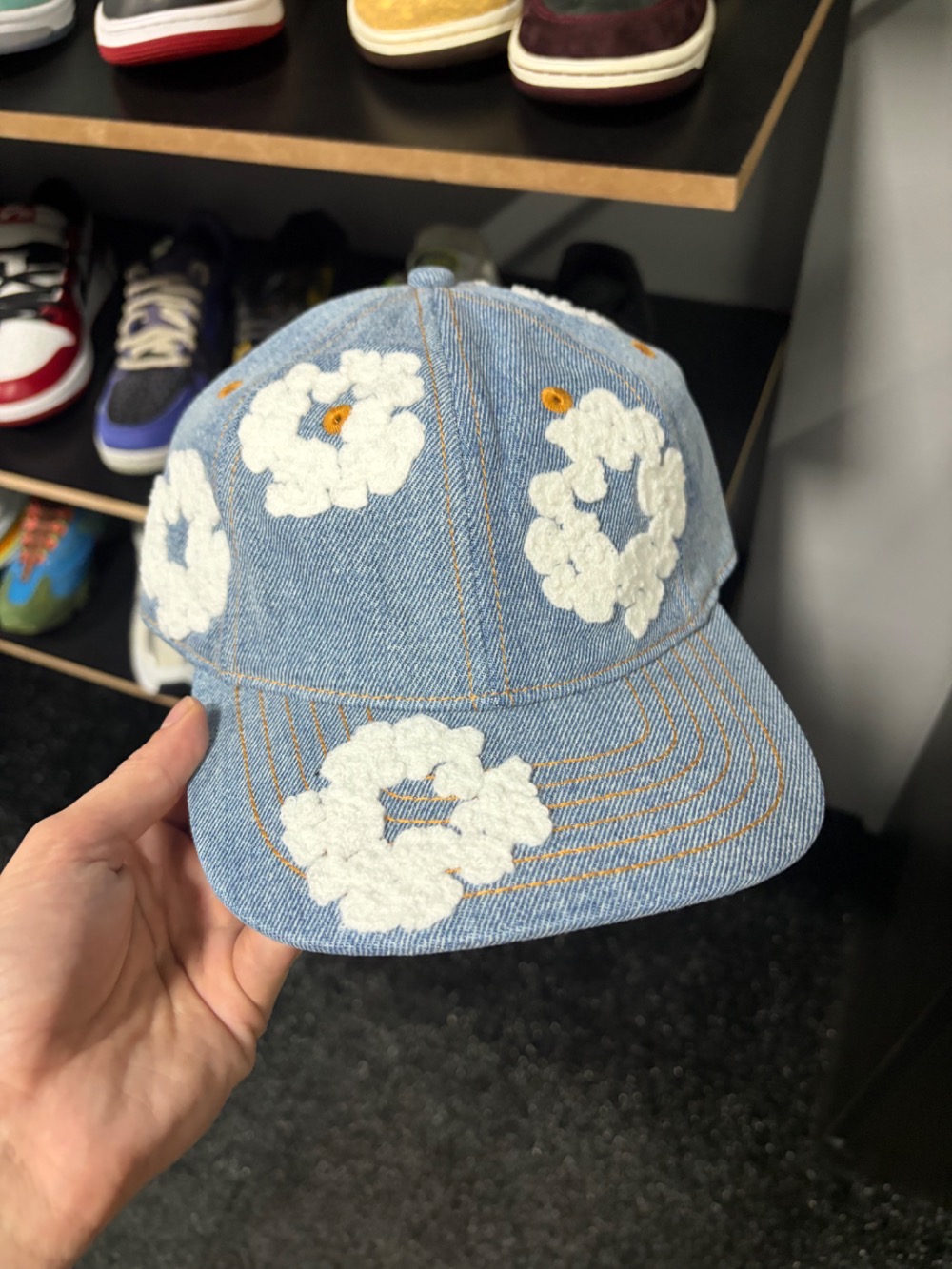 Boné Denim Tears Cotton Wreath Light Wash — Único, Novo