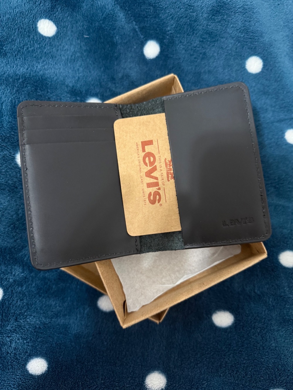 Porta cartão slim em couro legítimo Levi's