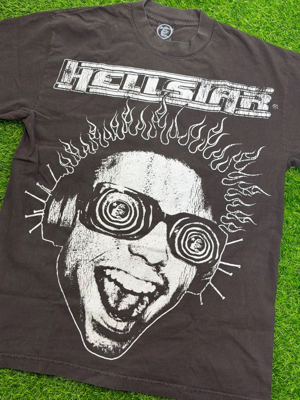 Camiseta Hellstar Face Black — P, Novo