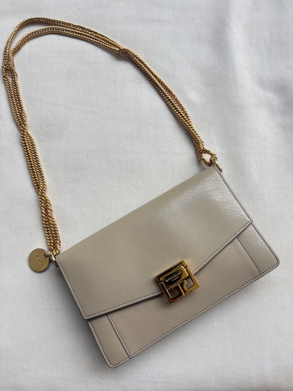 givenchy bolsa de couro bege