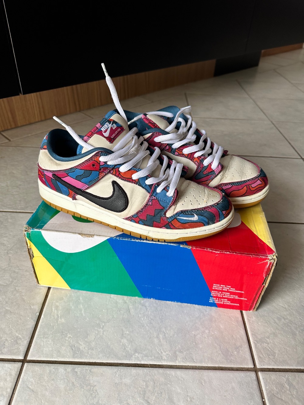 Parra x Nike SB Dunk Low Pro Abstract Art — 42, Usado