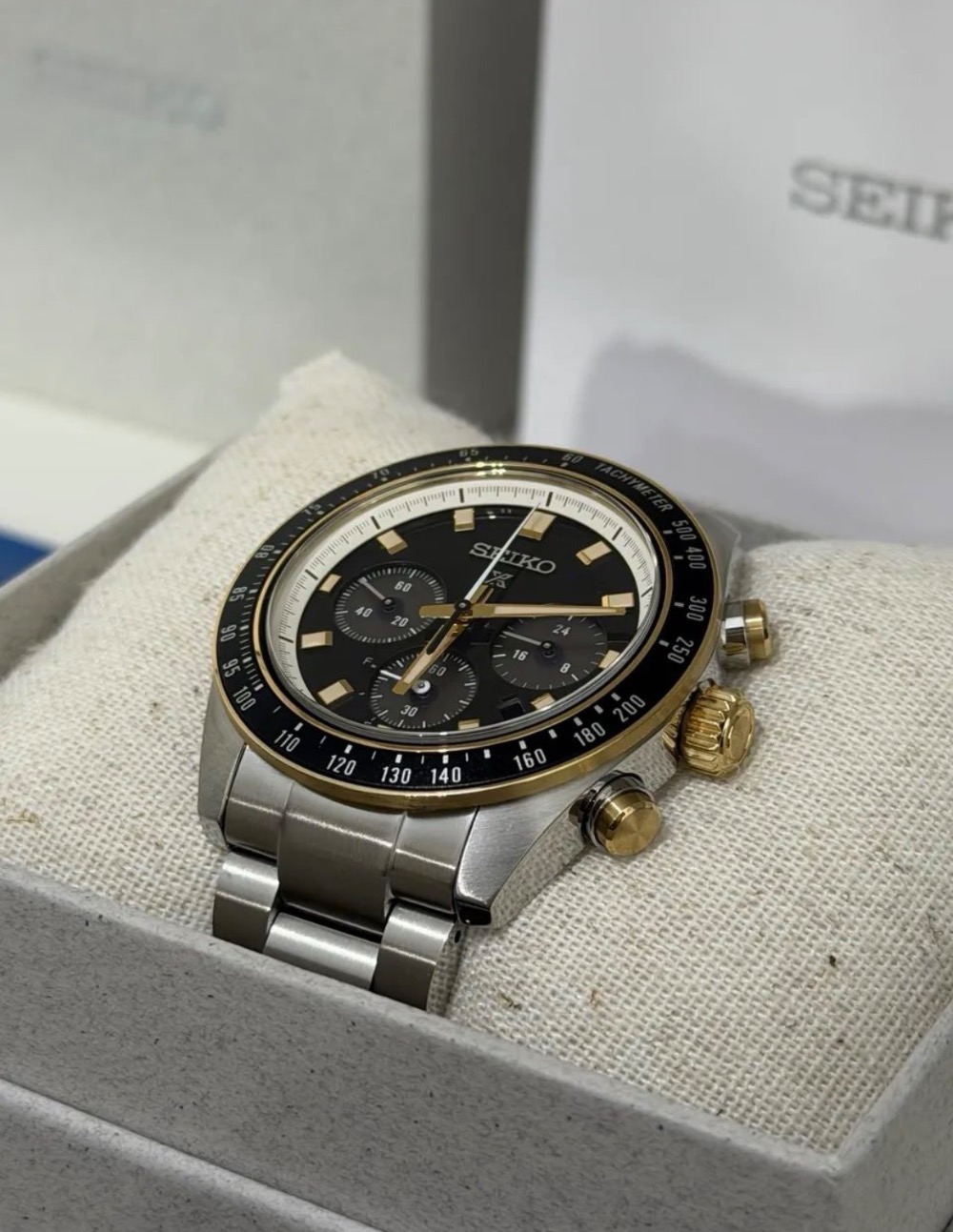 Relógio Seiko Solar Prospex SpeedTimer 41.4mm — Único, Novo