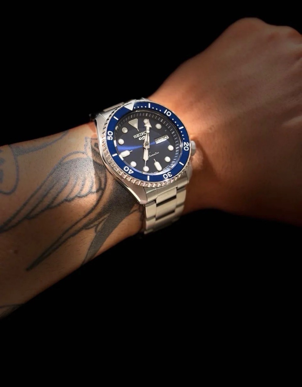 Relógio Seiko 5 Sports Stainless Steel Blue — Único, Novo