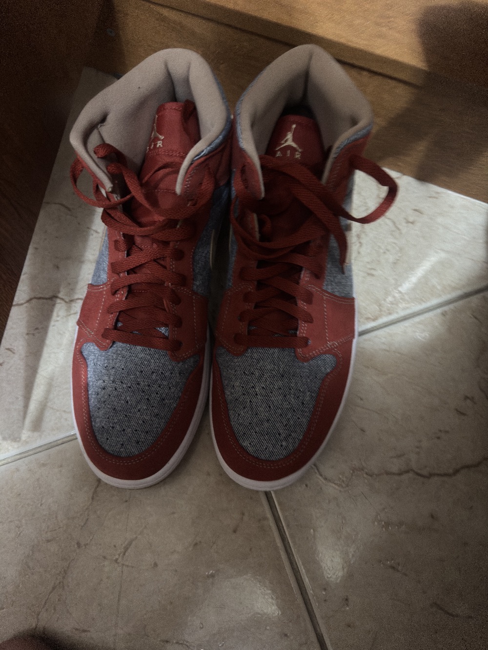 Air Jordan 1 Mid Denim Red — 44, Usado