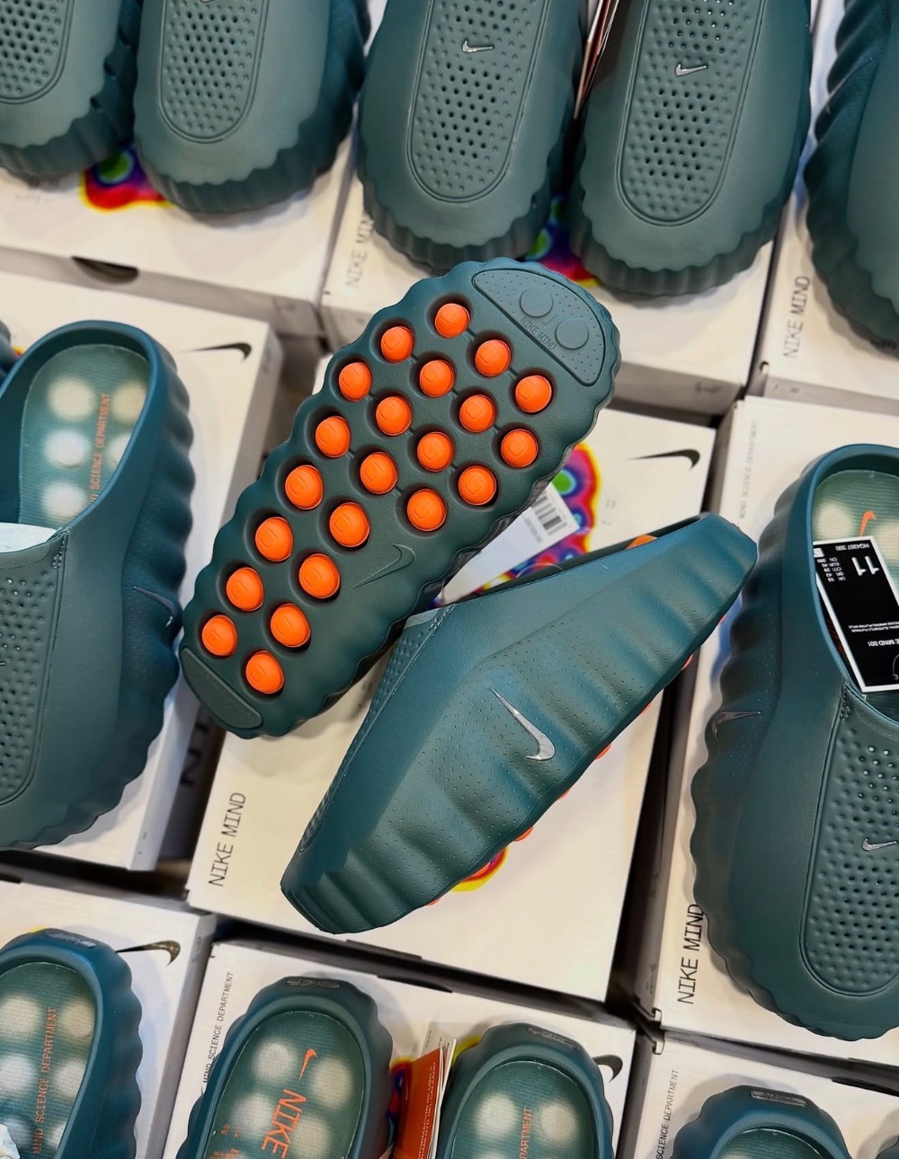 Nike Mind 001 Slide Mineral Slate — 40.5, Novo