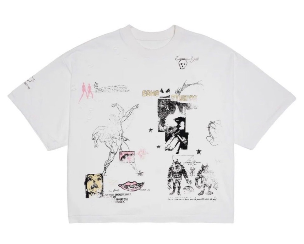 EGHO STUDIOS CAMISETA ZINE OVERBOXY HEAVY TEE OW