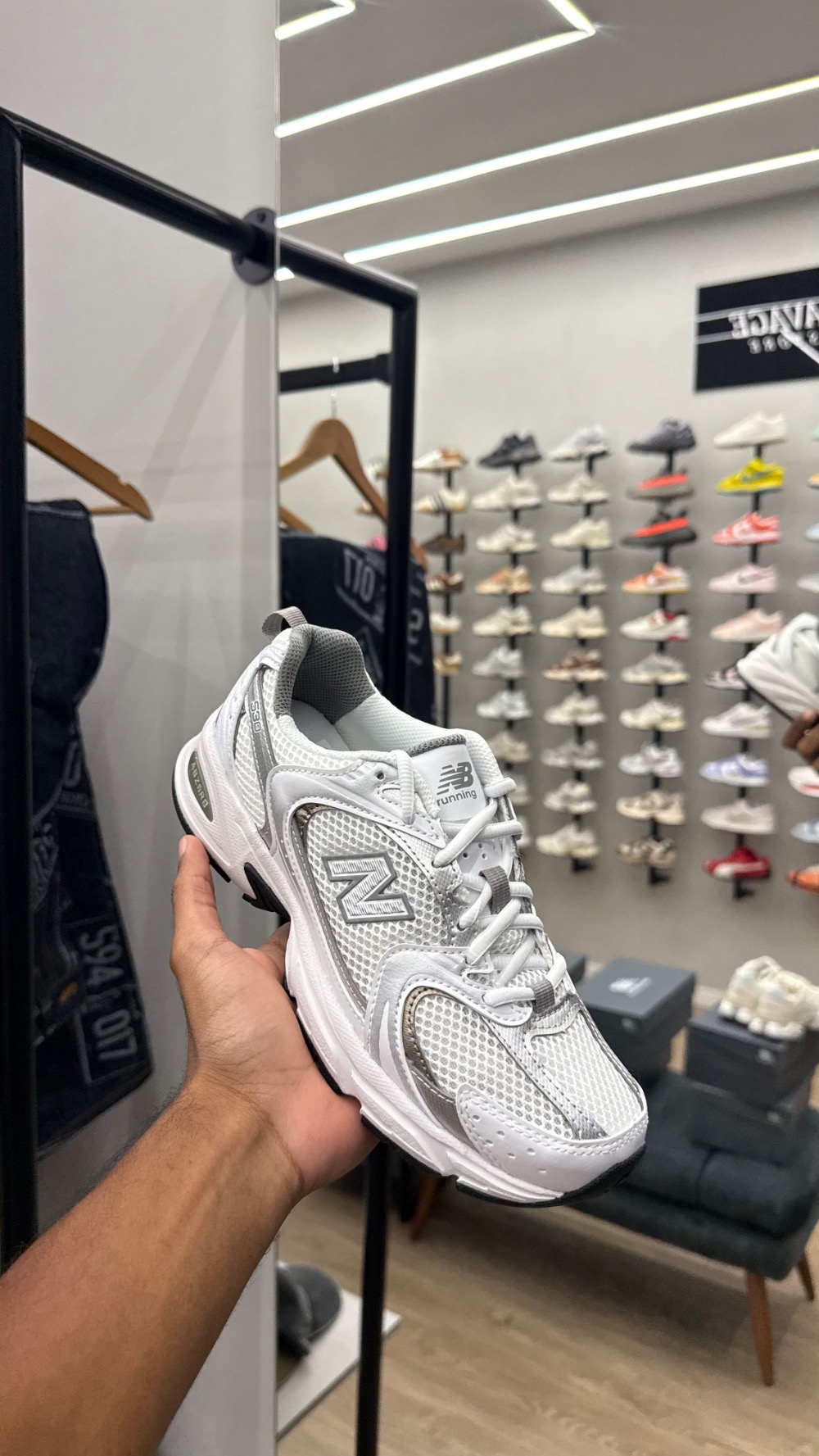 New Balance 530 White Silver Metallic Shadow Grey
