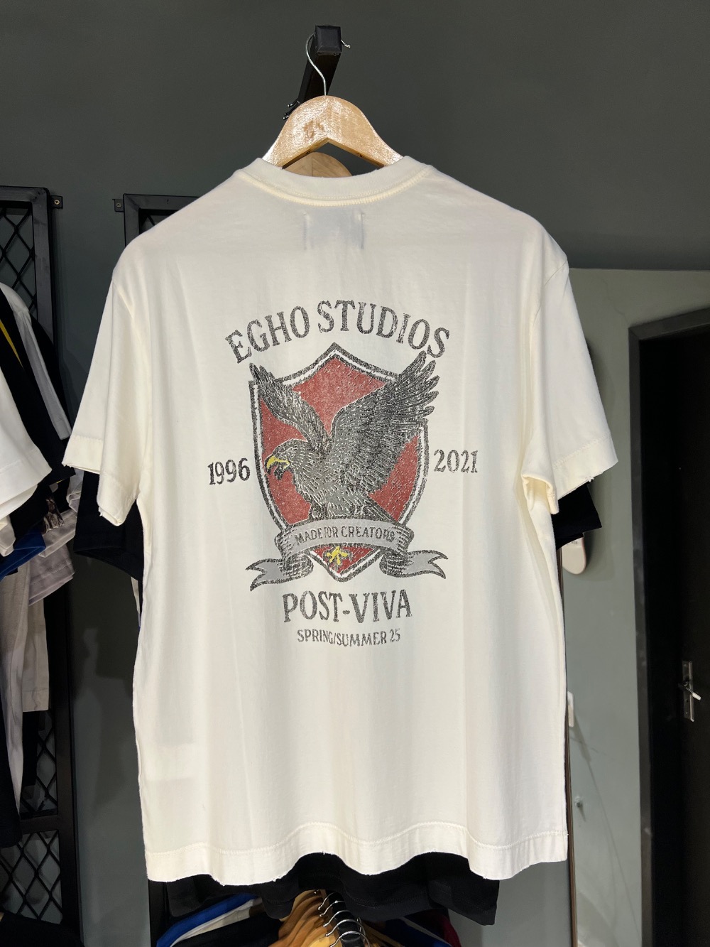 Camisa Egho Studios Bird White