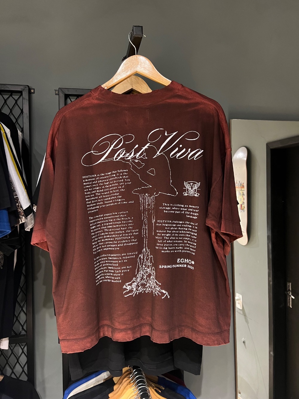 Camisa Egho Studios Boxy Vinho