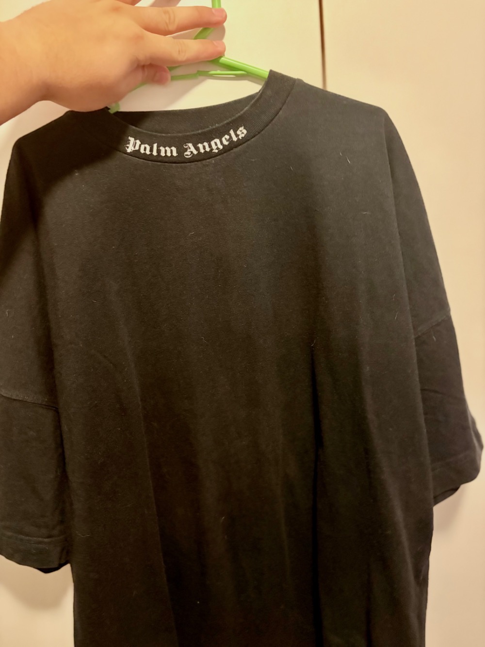 Palm Angels Classic Logo Oversized Tee - Black/White