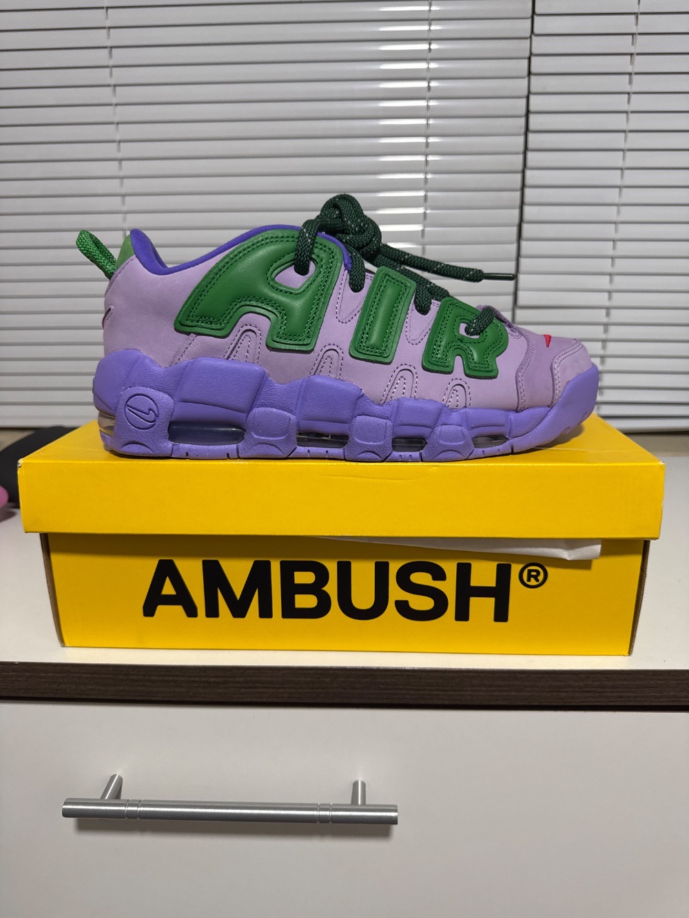 Ambush x Nike Air More Uptempo Lilac and Apple Green