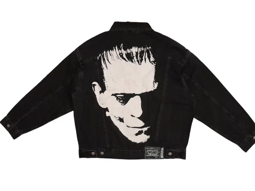 jaqueta jeans levis x universal monsters frankenstein preta Levi’s