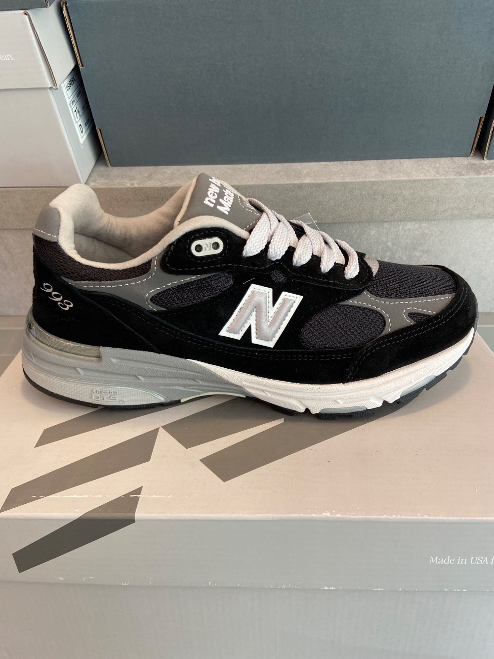 New Balance 993 Black Grey 006 White