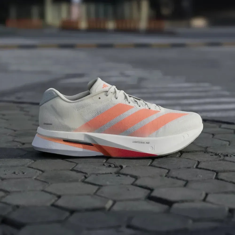 adidas Adizero Boston 13 Off White Lucid Orange Grey — 35 / 35.5 / 36 / 37 / 39 / 39.5 / 40 / 40.5 / 41 / 42 / 42.5 / 43, Novo