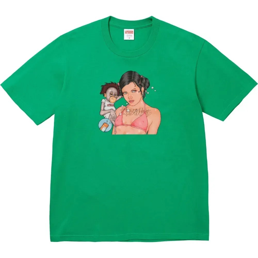 Camiseta Supreme Angel Green FW25-W17 — P / M / G / XG / XXG, Novo